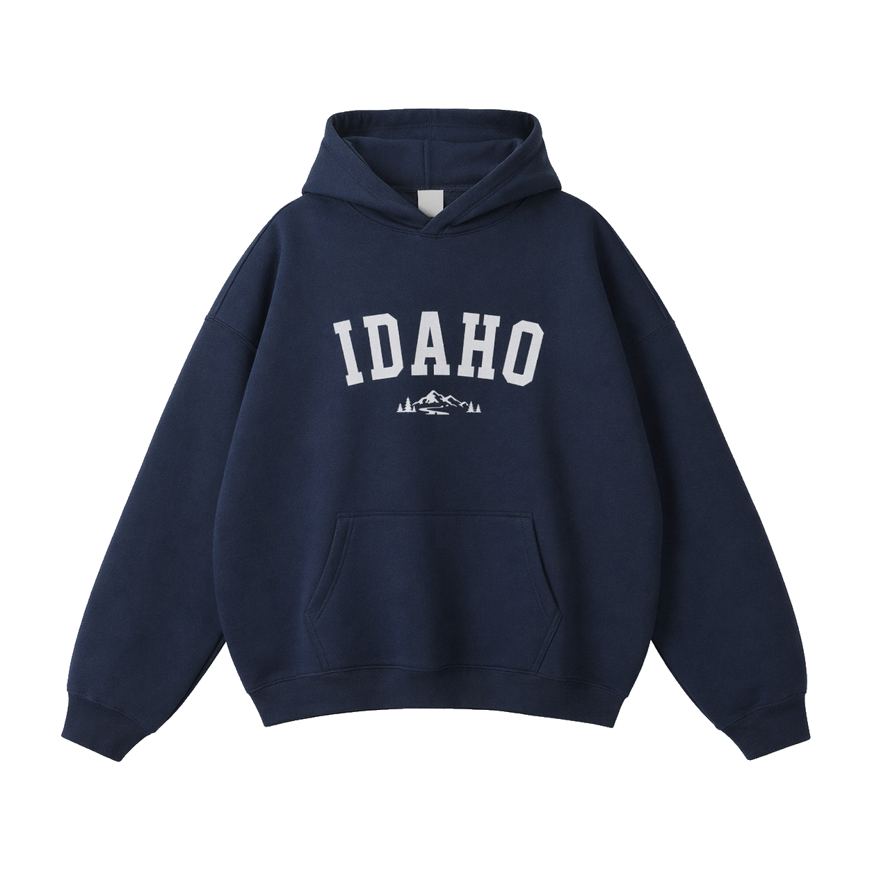 Collection 9 Idaho Oversize Fleeced Hoodie - Navy Blue front