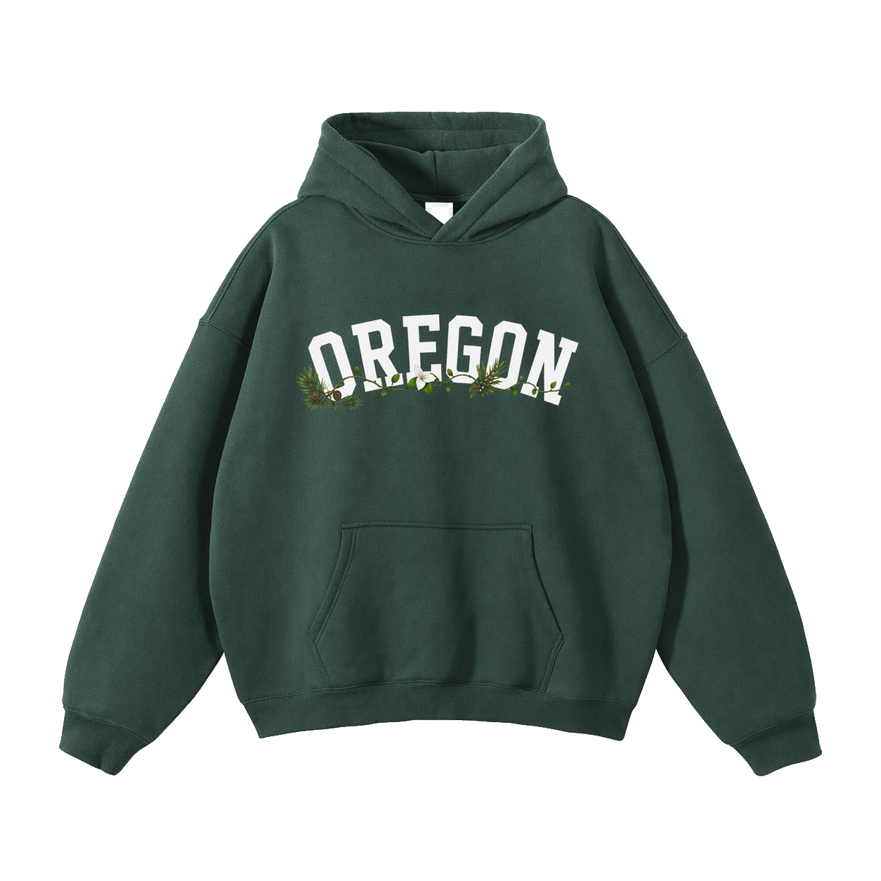 Collection 10 Oregon Oversize Fleeced Hoodie - Eden Green front