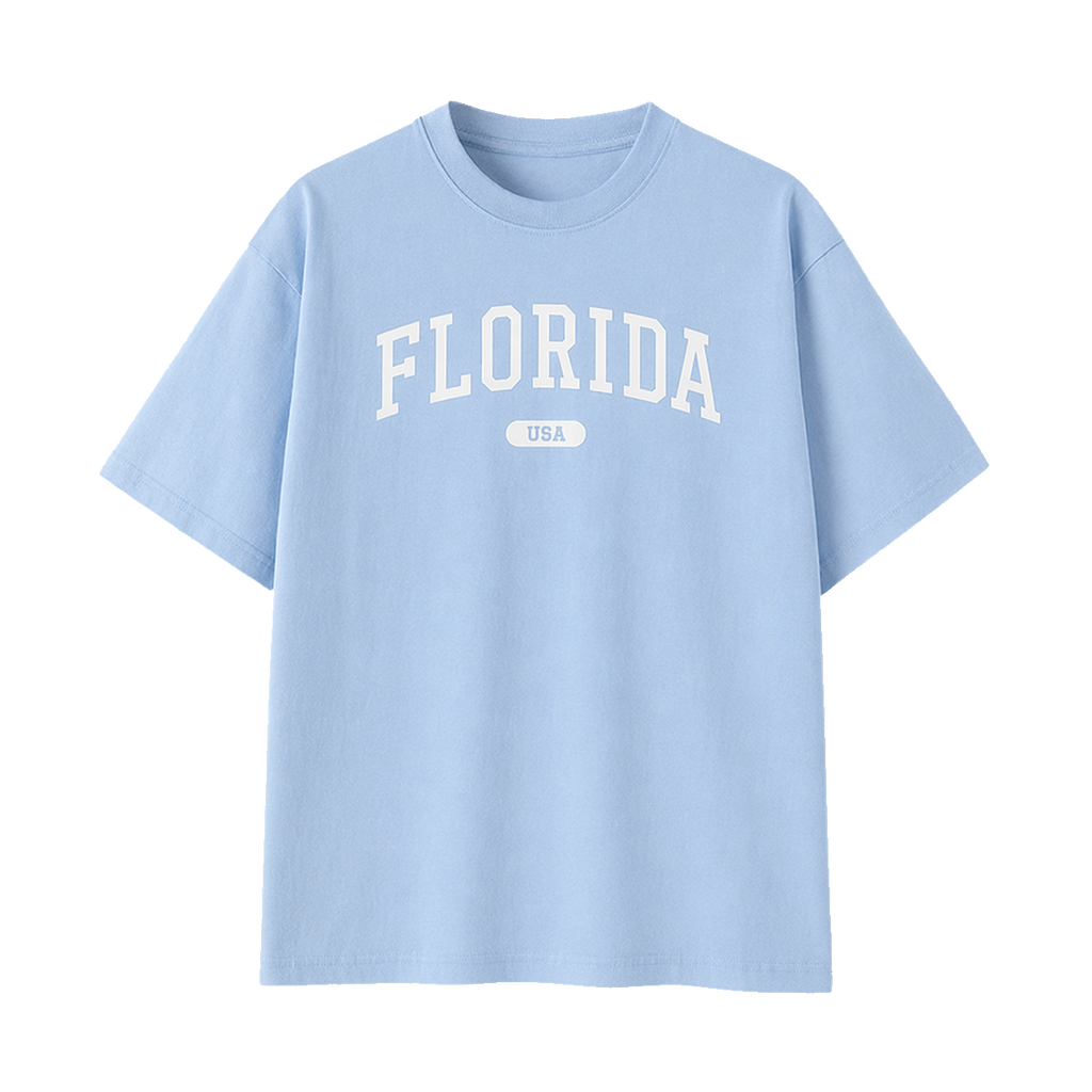 Collection 4 Florida Essential Cotton T-Shirt - Light Blue front