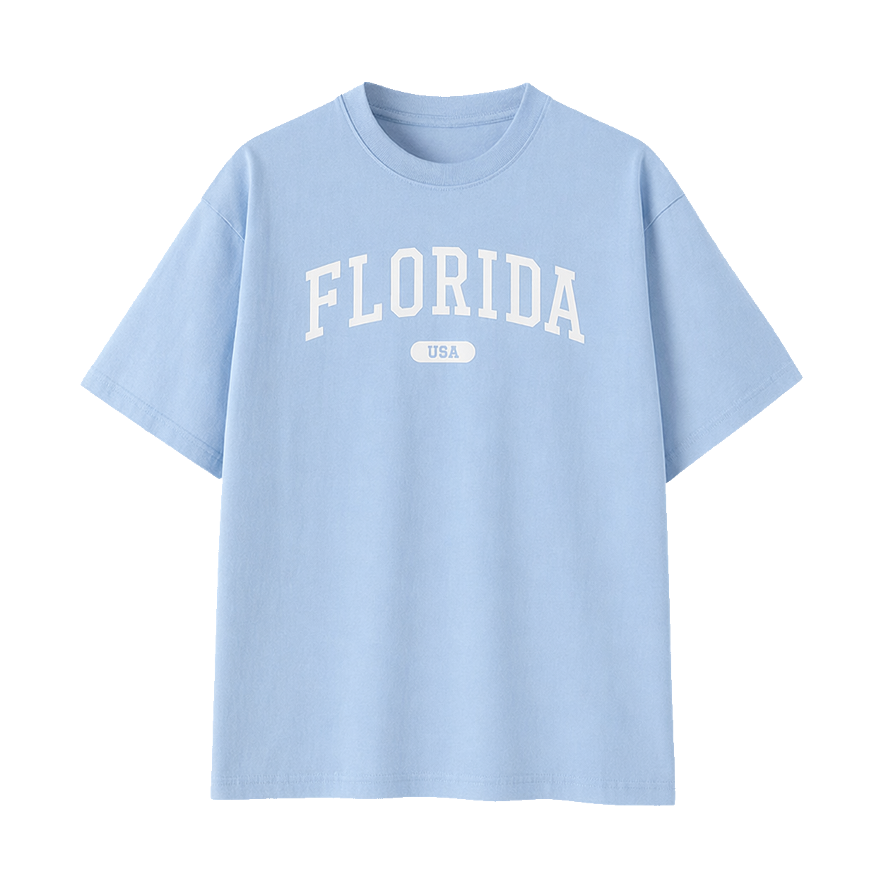 Collection 4 Florida Essential Cotton T-Shirt - Light Blue front