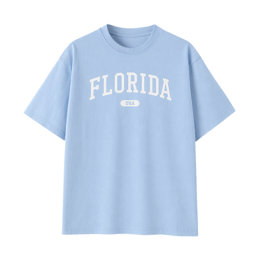 Collection 4 Florida Essential Cotton T-Shirt - Light Blue front