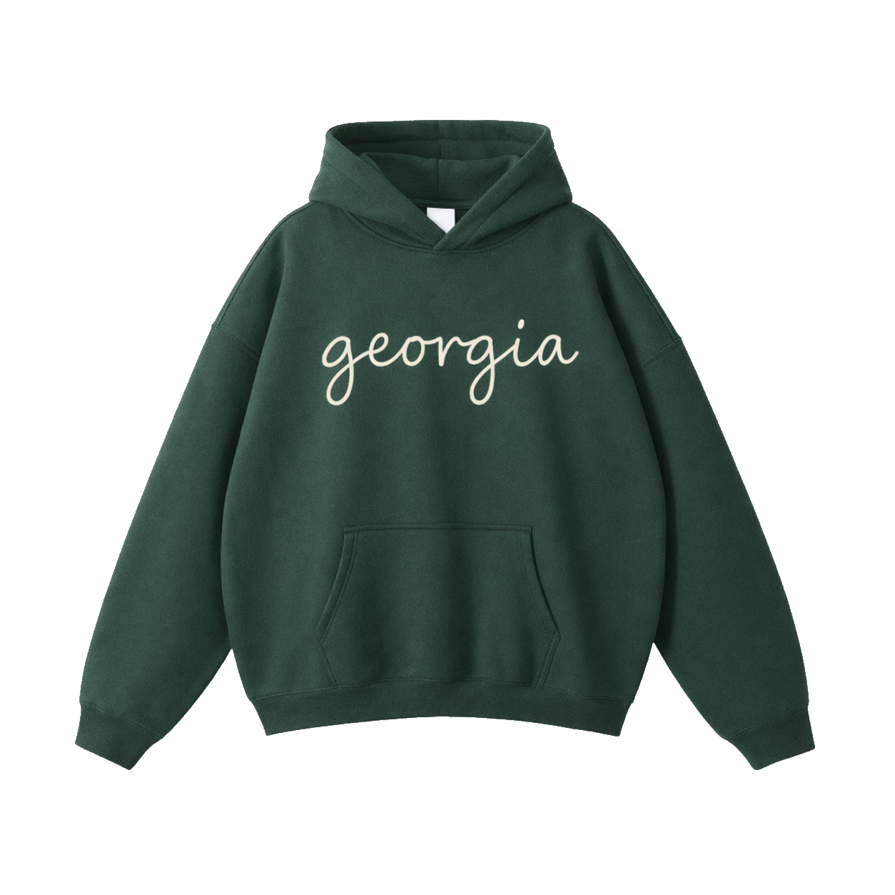 Collection 3 Georgia Oversize Fleeced Hoodie - Eden Green front