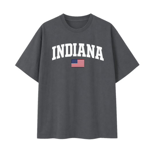 Collection 2 Indiana Essential Cotton T-Shirt - Dark Gray front