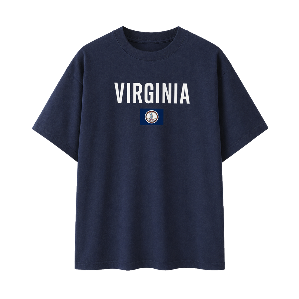 Collection 7 Virginia Essential Cotton T-Shirt - Navy Blue front