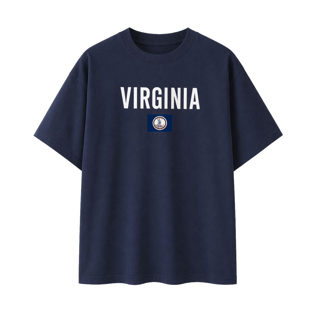 Collection 7 Virginia Essential Cotton T-Shirt - Navy Blue front