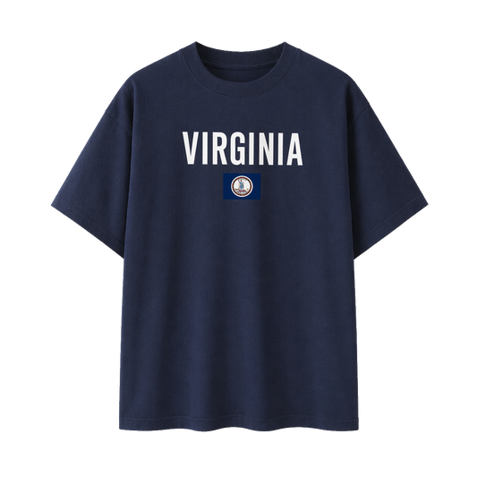 Collection 7 Virginia Essential Cotton T-Shirt - Navy Blue front