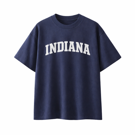 Collection 1 Indiana Essential Cotton T-Shirt - Navy Blue front