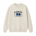 Collection 8 Kansas Essential Heavyweight Crewneck Sweatshirt - Cream front