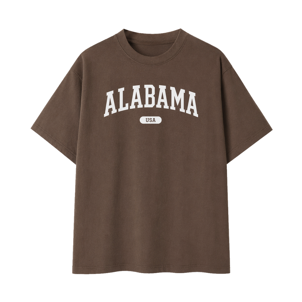 Collection 4 Alabama Essential Cotton T-Shirt - Coffee front