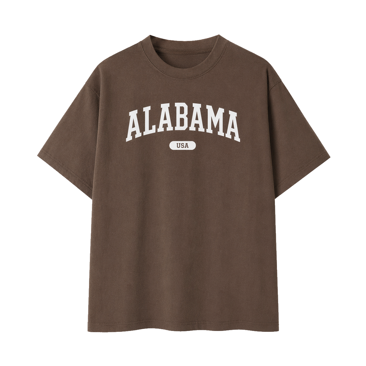 Collection 4 Alabama Essential Cotton T-Shirt - Coffee front