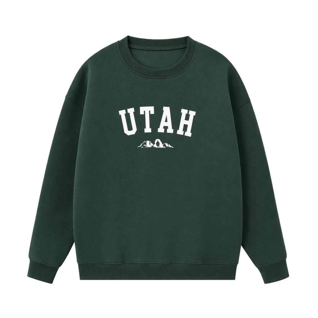 Collection 9 Utah Essential Heavyweight Crewneck Sweatshirt - Dark Green front