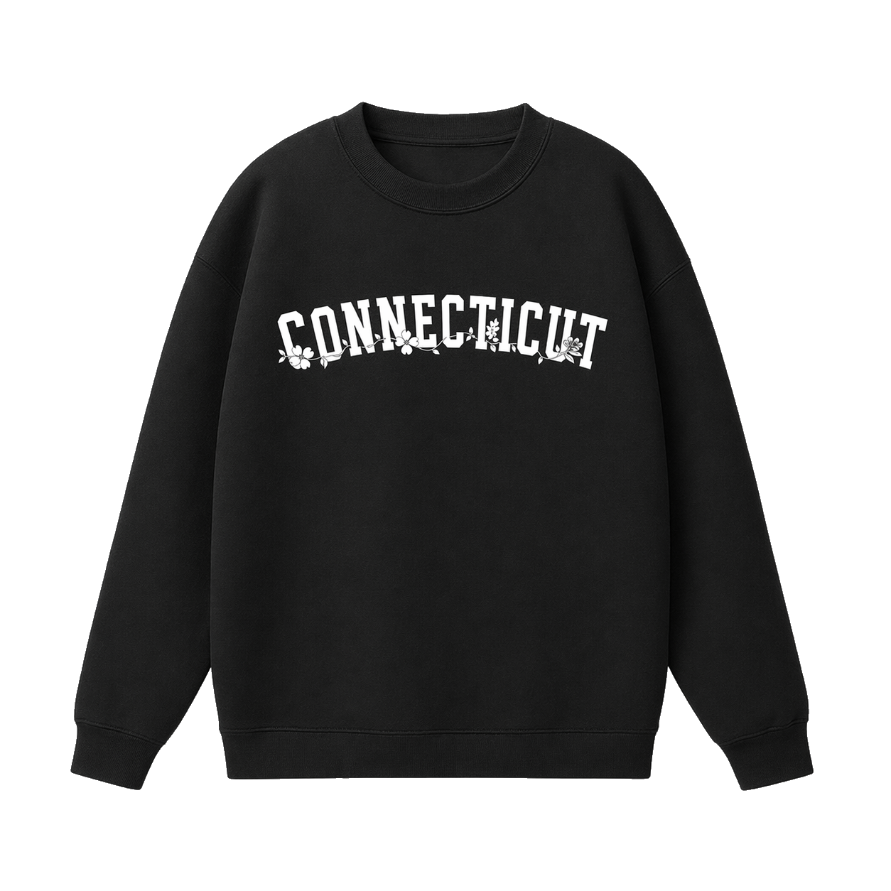 Collection 10 Connecticut Essential Heavyweight Crewneck Sweatshirt - Black front
