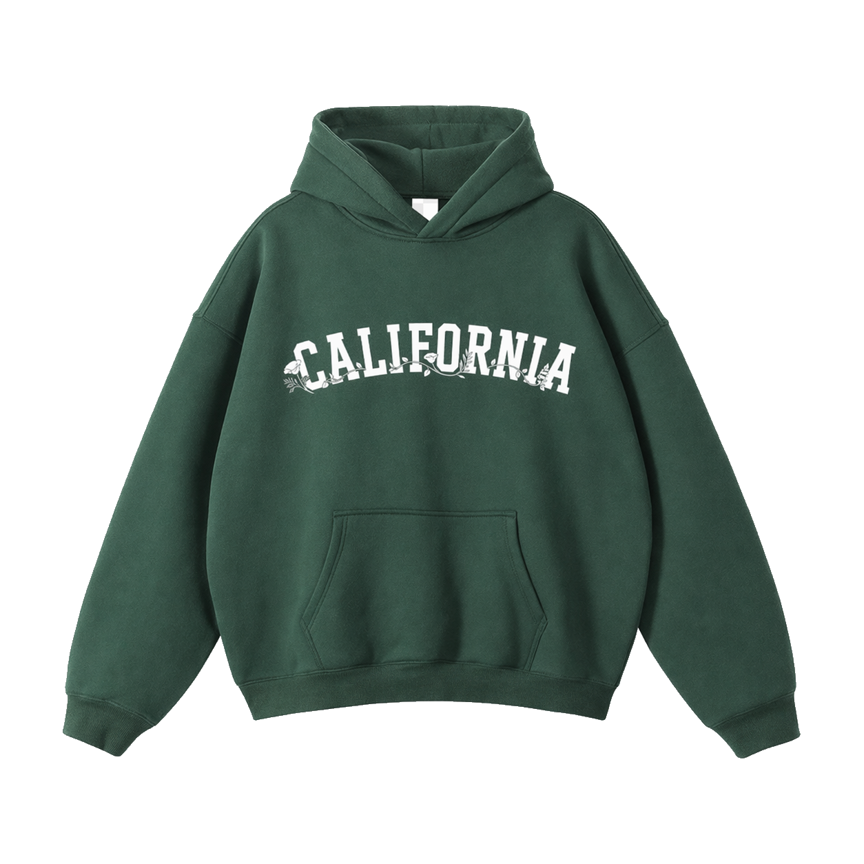 Collection 10 California Oversize Fleeced Hoodie - Eden Green front