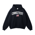 Collection 2 Connecticut Oversize Fleeced Hoodie - Black front