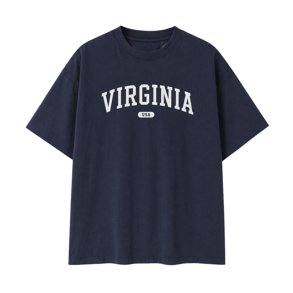 Collection 4 Virginia Essential Cotton T-Shirt - Navy Blue front