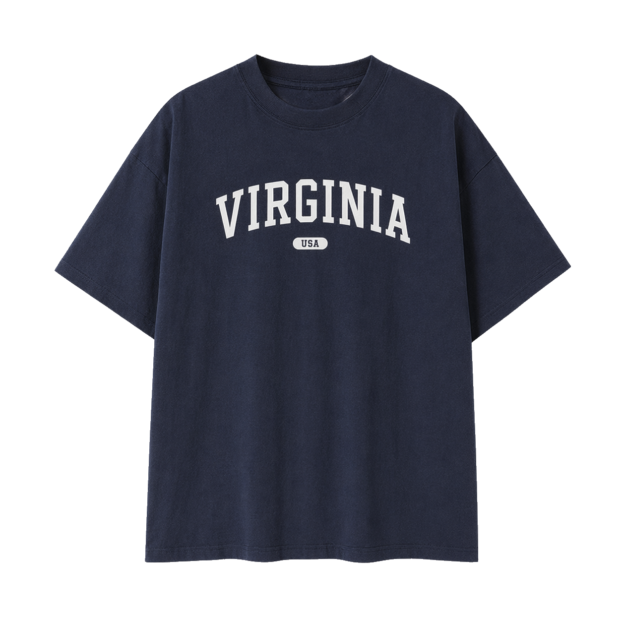 Collection 4 Virginia Essential Cotton T-Shirt - Navy Blue front