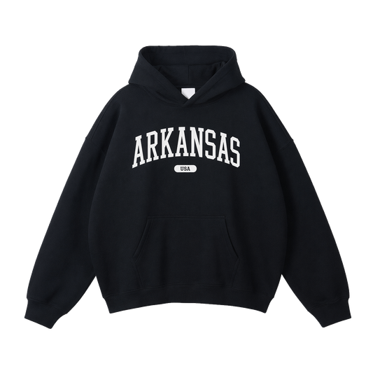 Collection 4 Arkansas Oversize Fleeced Hoodie - Black front