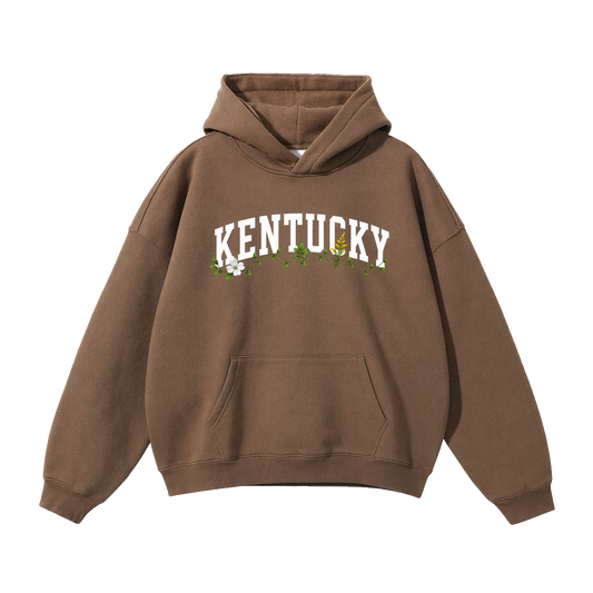 Collection 10 Kentucky Oversize Fleeced Hoodie - Brown front