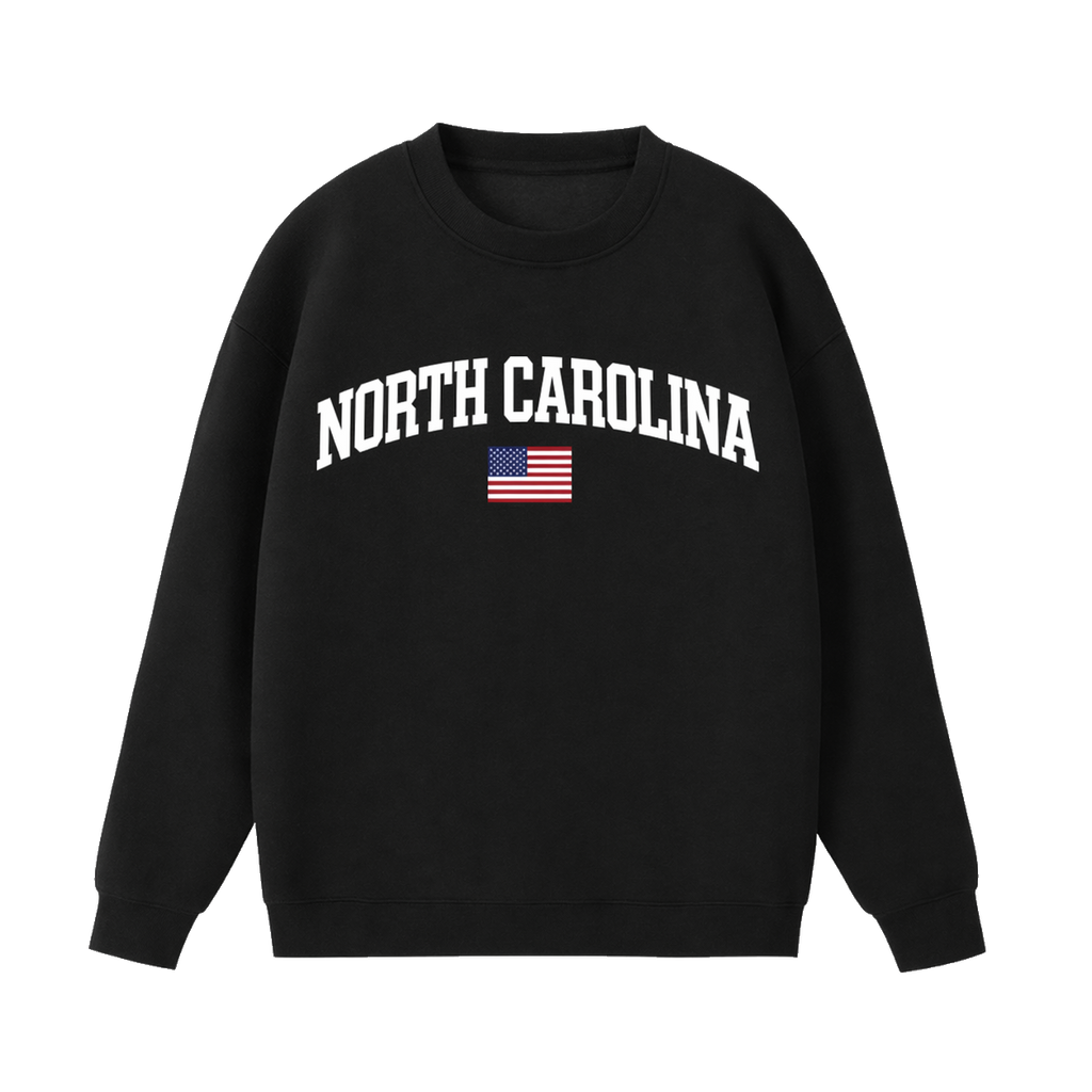Collection 2 North Carolina Essential Heavyweight Crewneck Sweatshirt - Black front