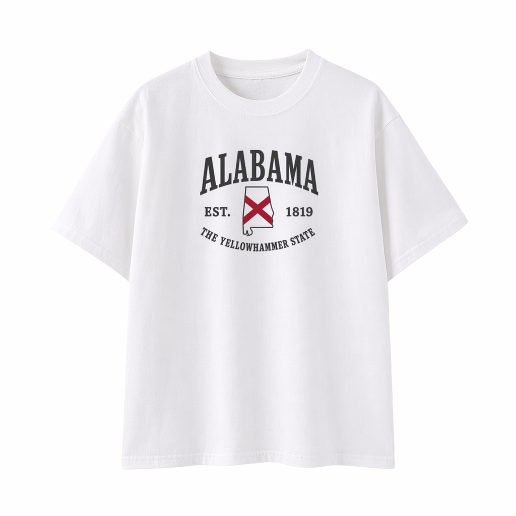 Collection 8 Alabama Essential Cotton T-Shirt - White front