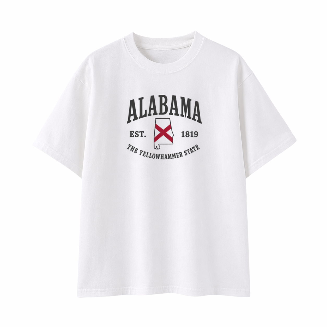 Collection 8 Alabama Essential Cotton T-Shirt - White front