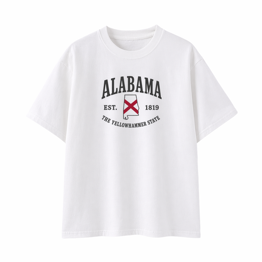 Collection 8 Alabama Essential Cotton T-Shirt - White front