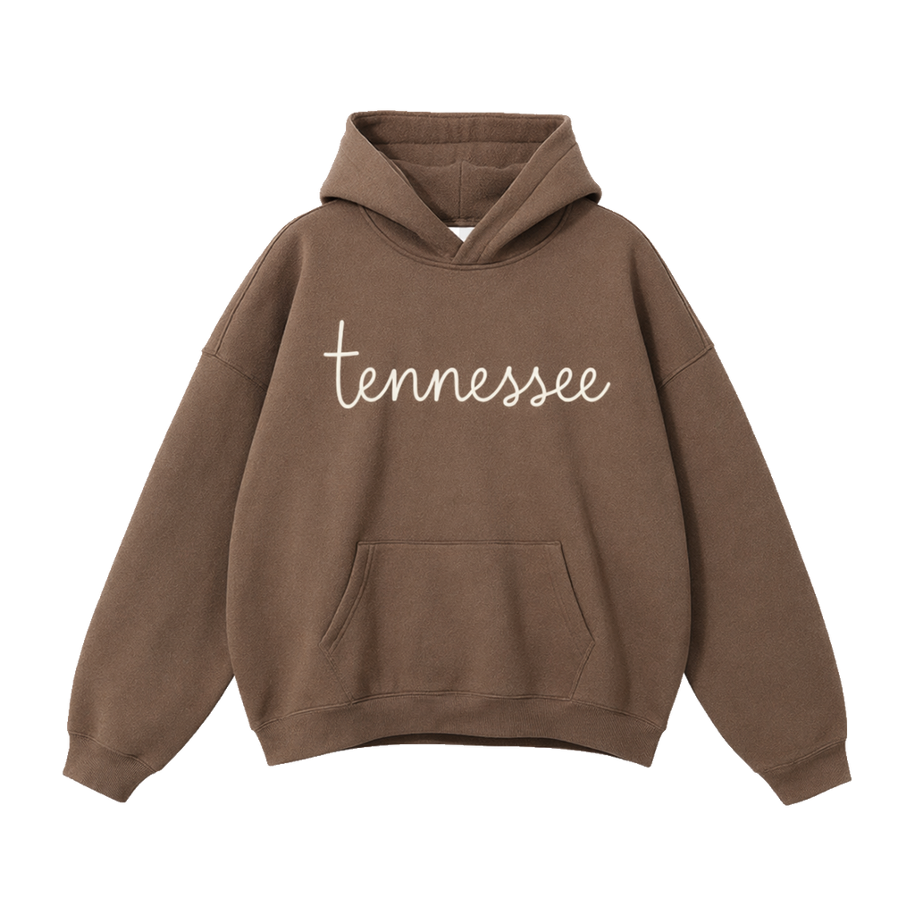 Collection 3 Tennessee Oversize Fleeced Hoodie - Brown front