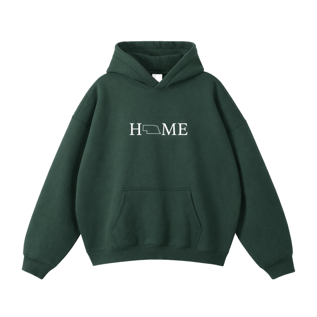 Collection 5 Nebraska Oversize Fleeced Hoodie - Eden Green front