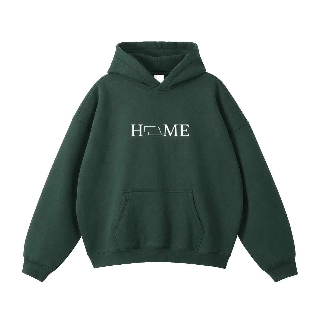 Collection 5 Nebraska Oversize Fleeced Hoodie - Eden Green front