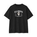 Collection 8 Illinois Essential Cotton T-Shirt - Black front
