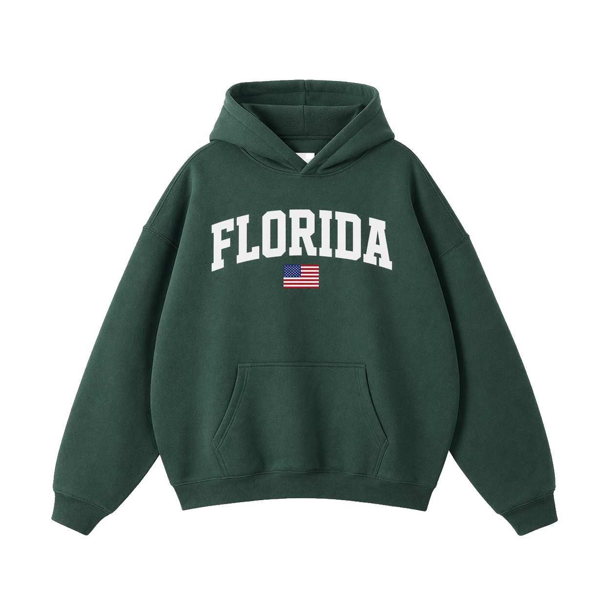 Collection 2 Florida Oversize Fleeced Hoodie - Eden Green front