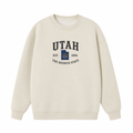 Collection 8 Utah Essential Heavyweight Crewneck Sweatshirt - Cream front