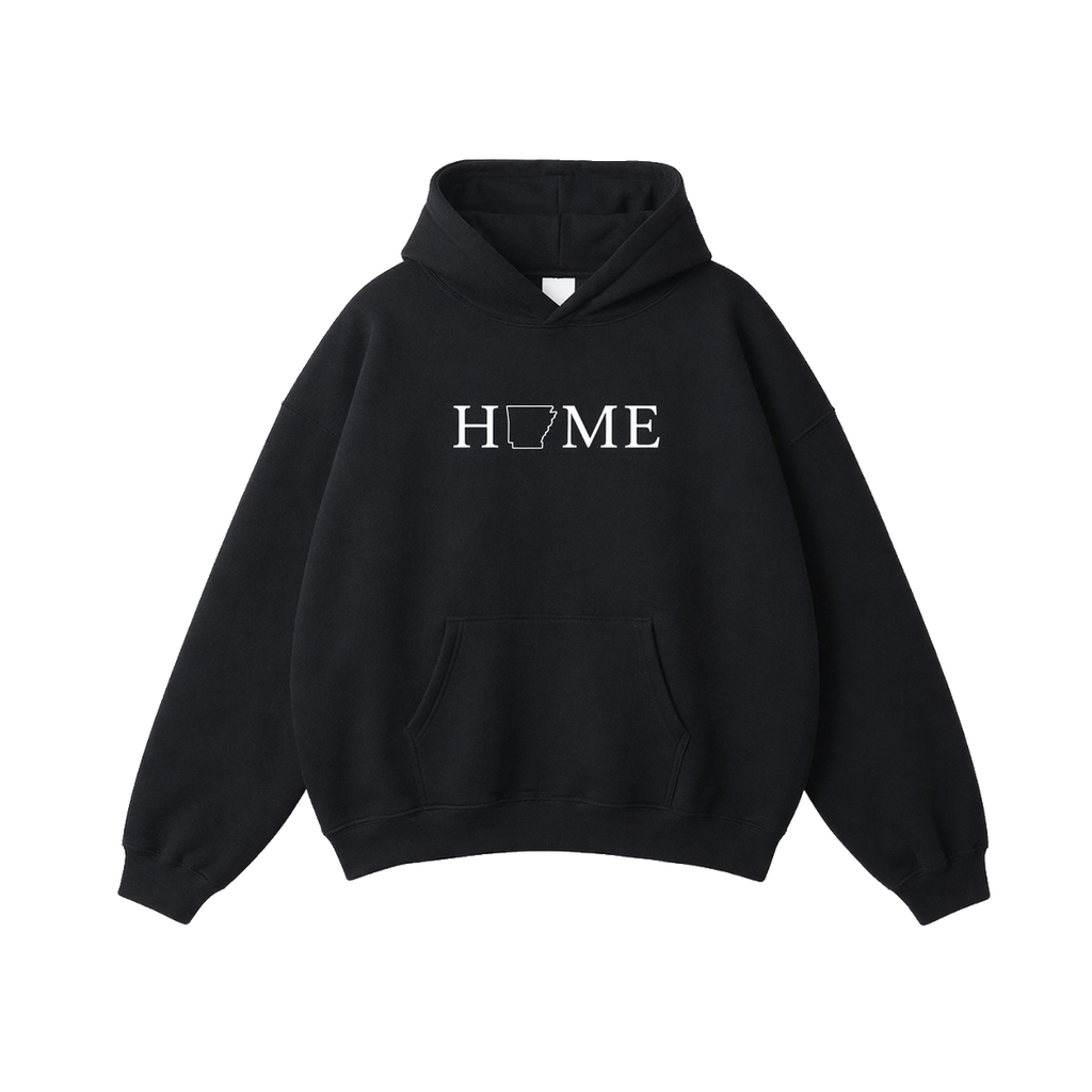 Collection 5 Arkansas Oversize Fleeced Hoodie - Black front