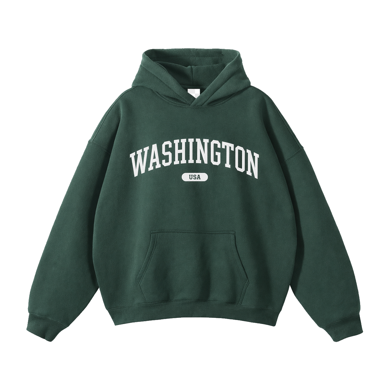 Collection 4 Washington Oversize Fleeced Hoodie - Eden Green front