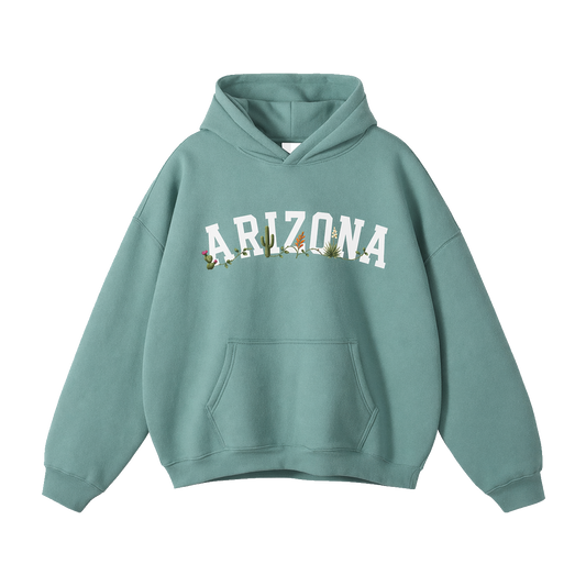 Collection 10 Arizona Oversize Fleeced Hoodie - Medium Green front