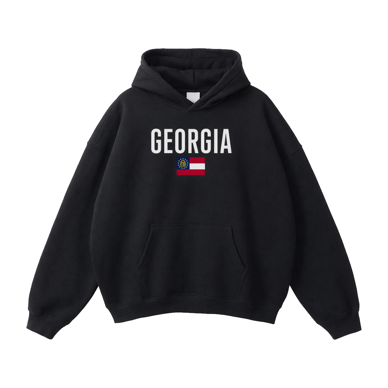 Collection 7 Georgia Oversize Fleeced Hoodie - Black front