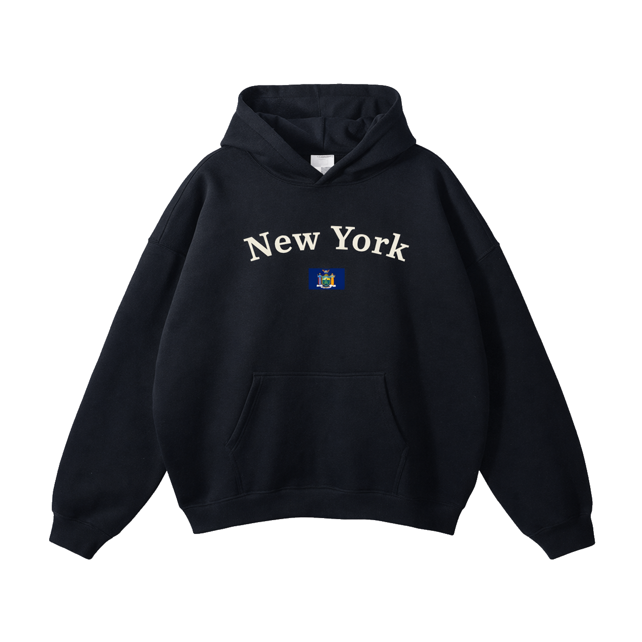 Collection 6 New York Oversize Fleeced Hoodie - Black front
