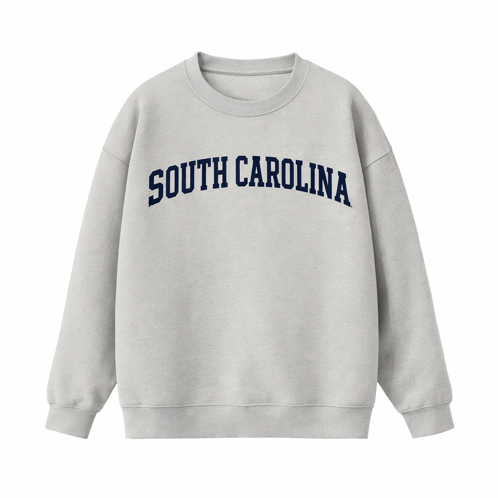 Collection 1 South Carolina Essential Heavyweight Crewneck Sweatshirt - Gray front