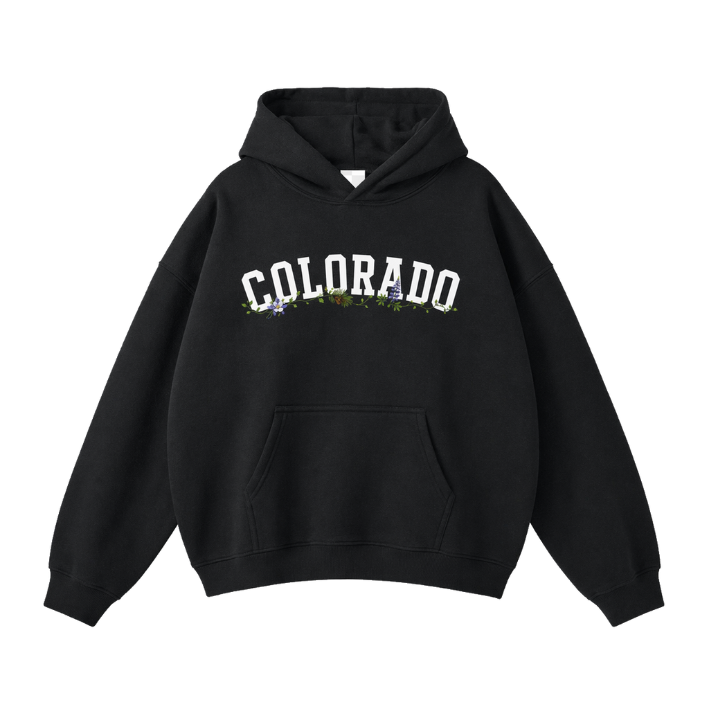 Collection 10 Colorado Oversize Fleeced Hoodie - Black front