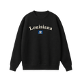 Collection 6 Louisiana Essential Heavyweight Crewneck Sweatshirt - Black front