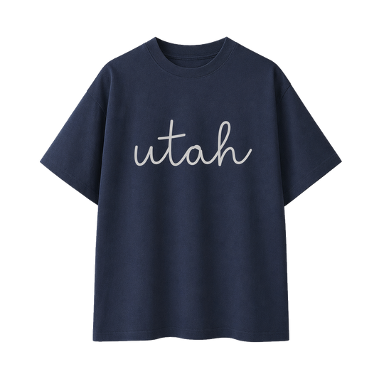 Collection 3 Utah Essential Cotton T-Shirt - Navy Blue front