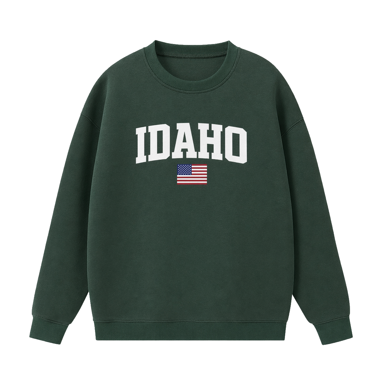 Collection 2 Idaho Essential Heavyweight Crewneck Sweatshirt - Dark Green front