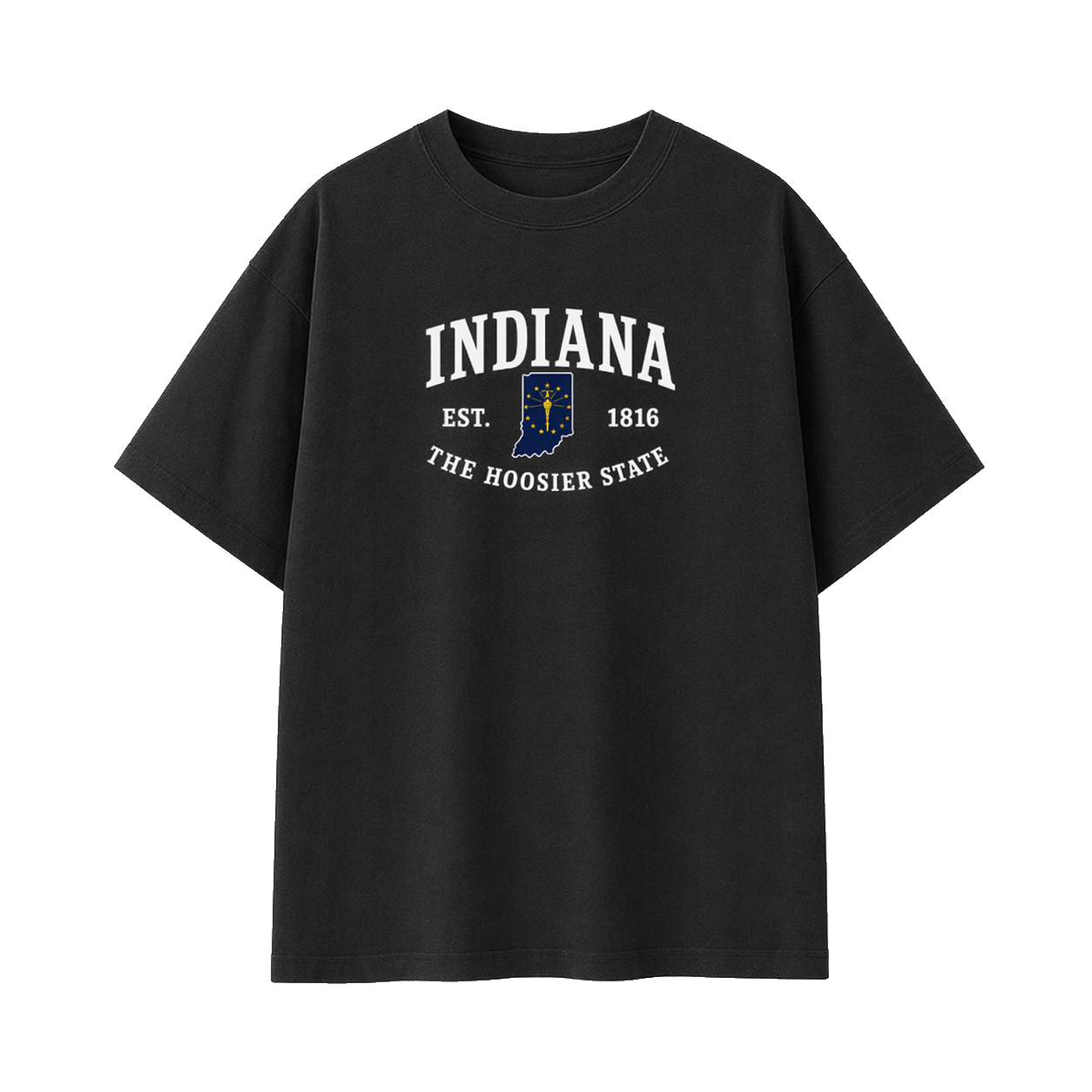 Collection 8 Indiana Essential Cotton T-Shirt - Black front