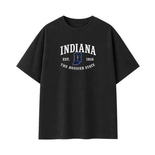 Collection 8 Indiana Essential Cotton T-Shirt - Black front