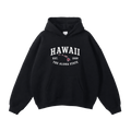 Collection 8 Hawaii Oversize Fleeced Hoodie - Black front