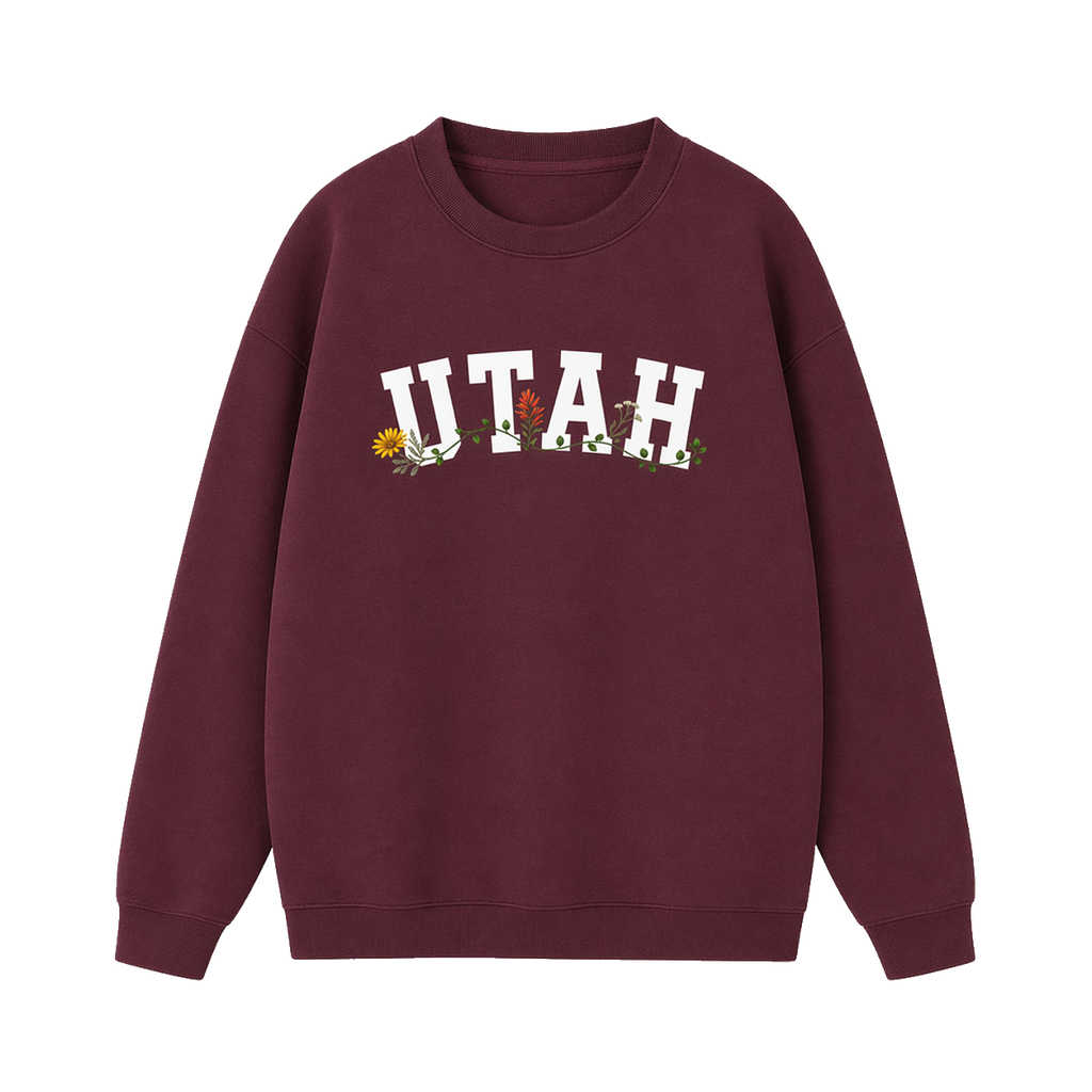 Collection 10 Utah Essential Heavyweight Crewneck Sweatshirt - Dull Red front