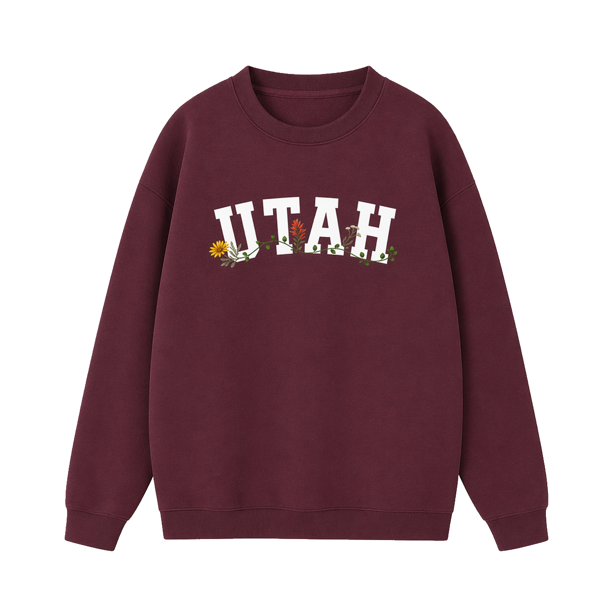 Collection 10 Utah Essential Heavyweight Crewneck Sweatshirt - Dull Red front