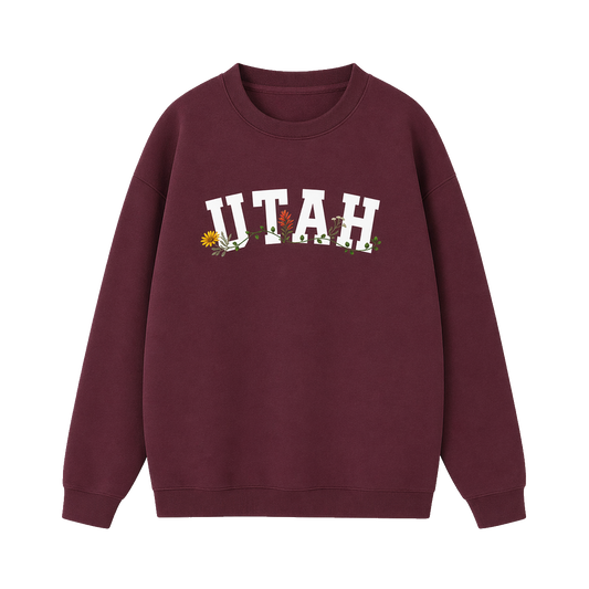 Collection 10 Utah Essential Heavyweight Crewneck Sweatshirt - Dull Red front