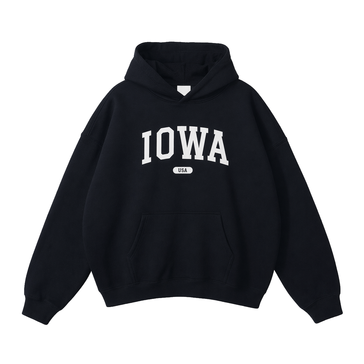 Collection 4 Iowa Oversize Fleeced Hoodie - Black front