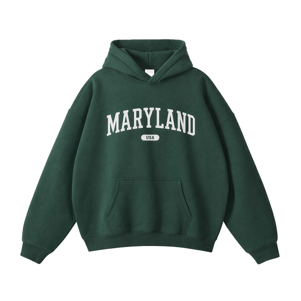 Collection 4 Maryland Oversize Fleeced Hoodie - Eden Green front
